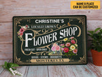 Load image into Gallery viewer, Personalized Flower Shop Metal Sign Custom Flower Garden Sign Gift For Flower Shop Owner