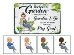 Load image into Gallery viewer, Custom Photo Into The Garden Metal Sign Garden Sign Personalized Gift For Gardener