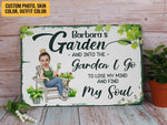 Load image into Gallery viewer, Custom Photo Into The Garden Metal Sign Garden Sign Personalized Gift For Gardener