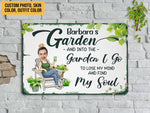 Load image into Gallery viewer, Custom Photo Into The Garden Metal Sign Garden Sign Personalized Gift For Gardener