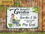 Load image into Gallery viewer, Custom Photo Into The Garden Metal Sign Garden Sign Personalized Gift For Gardener