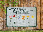 Load image into Gallery viewer, Custom Kid's Name Nana's Garden Metal Sign, Grandma's Garden Sign Plaque Tin, Gift For Grandma Gardener