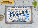 Load image into Gallery viewer, Personalized Soak Up The Sun Swimming Pool Sign Art, Pool Side Metal Sign Backyard Outside Decor