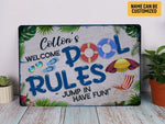 Load image into Gallery viewer, Personalized Swimming Pool Sign, Pool Rules Metal Sign, Welcome Sign,