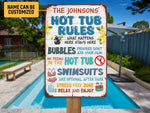 Load image into Gallery viewer, Personalized Family Hot Tub Rules Sign, Swimming Pool Sign, Pool Metal Sign, for Swimmer