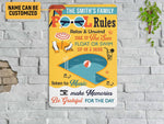 Load image into Gallery viewer, Personalized Family Pool Rules Sign, Swimming Pool Sign, Pool Metal Sign, for Swimmers