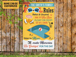 Load image into Gallery viewer, Personalized Family Pool Rules Sign, Swimming Pool Sign, Pool Metal Sign, for Swimmers