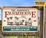 Load image into Gallery viewer, Personalized Crazy Loud Love Sheep Farmhouse Metal Sign, Custom Gift for Farmer