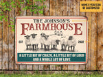 Load image into Gallery viewer, Personalized Crazy Loud Love Sheep Farmhouse Metal Sign, Custom Gift for Farmer