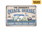 Load image into Gallery viewer, Personalized Quack House Metal Sign Custom Duck Farm Sign Duck Sign Farmer Gift