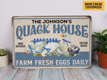 Load image into Gallery viewer, Personalized Quack House Metal Sign Custom Duck Farm Sign Duck Sign Farmer Gift