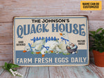Load image into Gallery viewer, Personalized Quack House Metal Sign Custom Duck Farm Sign Duck Sign Farmer Gift