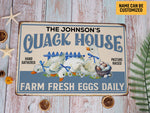 Load image into Gallery viewer, Personalized Quack House Metal Sign Custom Duck Farm Sign Duck Sign Farmer Gift