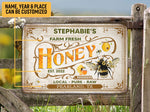 Load image into Gallery viewer, Personalized Local Pure Raw Honey Bee Farm Sign, Farmhouse Metal Sign, Custom Gift for Farmer