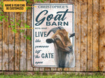 Load image into Gallery viewer, Personalized Name Year Goat Barn Sign, Farmhouse Metal Sign, Custom Gift for Farmers