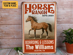 Load image into Gallery viewer, Personalized Horse Ranch Metal Sign Custom Horse Farm Sign Life Is Better Horse Sign Gift for Ranch Owner Farmer