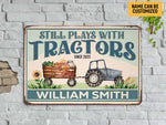 Load image into Gallery viewer, Personalized Tractor Barn Metal Sign Farmhouse Sign Farm Sign Custom Gift For Farmer