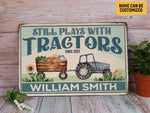 Load image into Gallery viewer, Personalized Tractor Barn Metal Sign Farmhouse Sign Farm Sign Custom Gift For Farmer