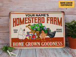 Load image into Gallery viewer, Personalized Homestead Farm Metal Sign Chicken Garden Sign Farmhouse Sign Farm Sign Custom Gift For Farmer