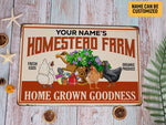 Load image into Gallery viewer, Personalized Homestead Farm Metal Sign Chicken Garden Sign Farmhouse Sign Farm Sign Custom Gift For Farmer