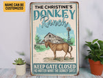 Load image into Gallery viewer, Personalized Donkey Ranch Metal Sign Vintage Donkey Farm Sign Custom Donkey Sign Farmer Gift