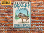 Load image into Gallery viewer, Personalized Donkey Ranch Metal Sign Vintage Donkey Farm Sign Custom Donkey Sign Farmer Gift