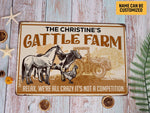 Load image into Gallery viewer, Personalized Family Name Cattle Farm Metal Sign Custom Farm Sign Farmhouse Sign Gift For Farmer
