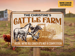 Load image into Gallery viewer, Personalized Family Name Cattle Farm Metal Sign Custom Farm Sign Farmhouse Sign Gift For Farmer