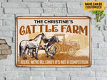 Load image into Gallery viewer, Personalized Family Name Cattle Farm Metal Sign Custom Farm Sign Farmhouse Sign Gift For Farmer