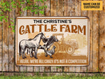 Load image into Gallery viewer, Personalized Family Name Cattle Farm Metal Sign Custom Farm Sign Farmhouse Sign Gift For Farmer