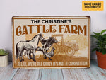 Load image into Gallery viewer, Personalized Family Name Cattle Farm Metal Sign Custom Farm Sign Farmhouse Sign Gift For Farmer