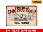 Load image into Gallery viewer, Personalized Chicken Coop Metal Vintage Chicken Farm Sign Classic Farmhouse Sign Custom Gift for Farmer