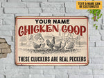 Load image into Gallery viewer, Personalized Chicken Coop Metal Vintage Chicken Farm Sign Classic Farmhouse Sign Custom Gift for Farmer