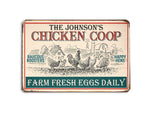 Load image into Gallery viewer, Personalized Chicken Coop Farm Sign, Farmhouse Metal Sign, Custom Gift for Farmer