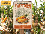 Load image into Gallery viewer, Personalized Sweetcorn Metal Sign, Corn Farm Sign, Custom Farmer Gift, Farmhouse Sign, Gift for Farmer