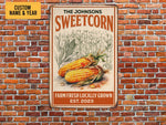 Load image into Gallery viewer, Personalized Sweetcorn Metal Sign, Corn Farm Sign, Custom Farmer Gift, Farmhouse Sign, Gift for Farmer