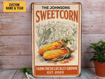 Load image into Gallery viewer, Personalized Sweetcorn Metal Sign, Corn Farm Sign, Custom Farmer Gift, Farmhouse Sign, Gift for Farmer