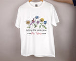 Load image into Gallery viewer, Custom Name Teacher T-shirt Helping Little Minds Grow Flower Teaching Educator Shirt Appreciation 1st Day Back To School Gift Unisex Tee