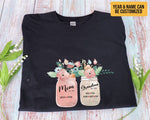 Load image into Gallery viewer, Personalized Est Mom Grandma Shirt, Flower Pot Grandma Shirt, Custom Kid Name, Mother's Day Gift