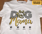 Load image into Gallery viewer, Personalized Dog Mama T-shirt Paw Dog Mom Shirt Dog Mom Mother's Day Gift
