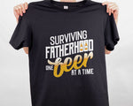 Load image into Gallery viewer, Surviving Fatherhood One Beer At A Time T-shirt for Men, Gift for Beer Lover
