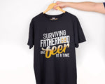 Load image into Gallery viewer, Surviving Fatherhood One Beer At A Time T-shirt for Men, Gift for Beer Lover