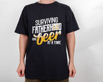 Load image into Gallery viewer, Surviving Fatherhood One Beer At A Time T-shirt for Men, Gift for Beer Lover