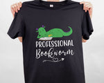 Load image into Gallery viewer, Dragon Professional Bookworm T-shirt Librarian Shirt Book Shirt, Book Lovers Gift