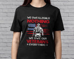 Load image into Gallery viewer, American Flag Soldier We Owe Our Veterans T-shirt Honor The Fallen Patriotic Shirt, Gift For Men