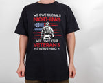 Load image into Gallery viewer, American Flag Soldier We Owe Our Veterans T-shirt Honor The Fallen Patriotic Shirt, Gift For Men
