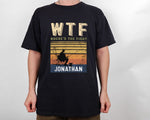 Load image into Gallery viewer, Custom Name WTF Where's The Fish T-shirt Vintage, Father's Day Gift, Fishing Dad Gift Shirt