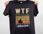 Load image into Gallery viewer, Custom Name WTF Where's The Fish T-shirt Vintage, Father's Day Gift, Fishing Dad Gift Shirt