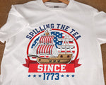 Load image into Gallery viewer, Spilling The Tea Since 1773 American Ship T-shirt USA Patriotic 4th of July Shirt for Men Women