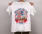 Load image into Gallery viewer, Spilling The Tea Since 1773 American Ship T-shirt USA Patriotic 4th of July Shirt for Men Women